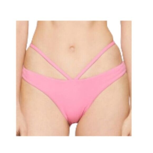 Jonathan Simkhai Emmalynn Bikini Top + Harlan Bottoms Flamingo Color Large NWT - Picture 3 of 4